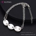 74418-xuping vietnam joyería de moda color plata encantos de cerámica para las pulseras del encanto